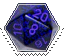 twenty-sided die hexagonal stamp