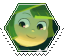 Cucumber Quest Peridot hexagonal stamp