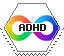 adhd hexagonal stamp