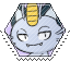 alolan meowth hexagonal stamp