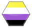 nonbinary hexagonal stamp