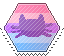 catgender hexagonal stamp