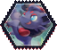 zorua hexagonal stamp